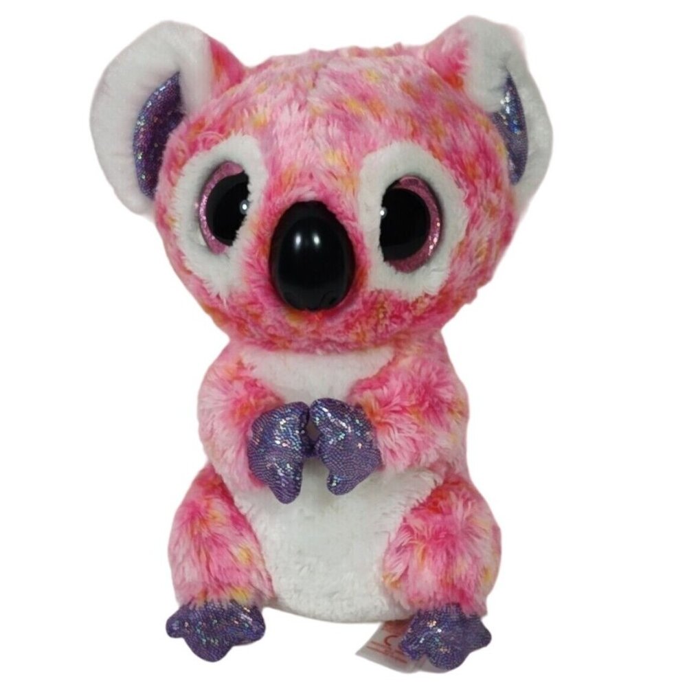 Ty Beanie Boos Kacey Koala Bear Plush 2015 Stuffed Animal Toy Pink Glitter Eyes - Picture 1 of 5
